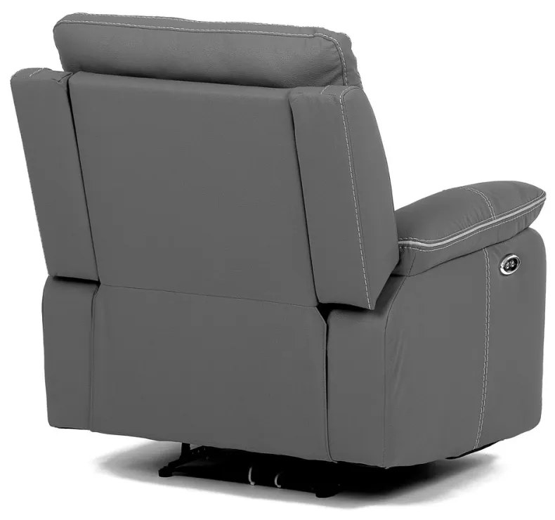 Fotoliu Pentru Tv Și Relaxare Cu Control Electric , Piele Ecologică Gri Tv-4134