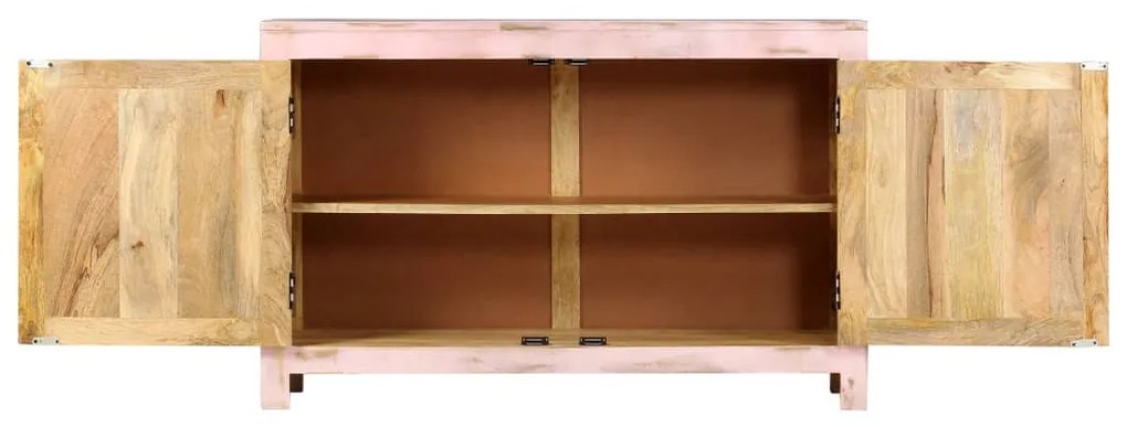 világos rózsaszín tömör mangófa tálalószekrény 110 x 35 x 70 cm
