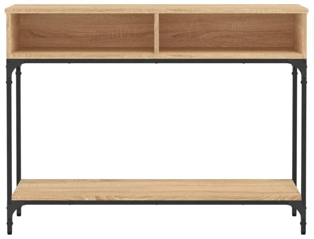 sonoma tölgy színű szerelt fa dohányzóasztal 100 x 30,5 x 75 cm