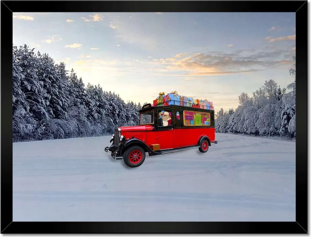 Poszterek keretben 40x30 Mikulás Lappföld