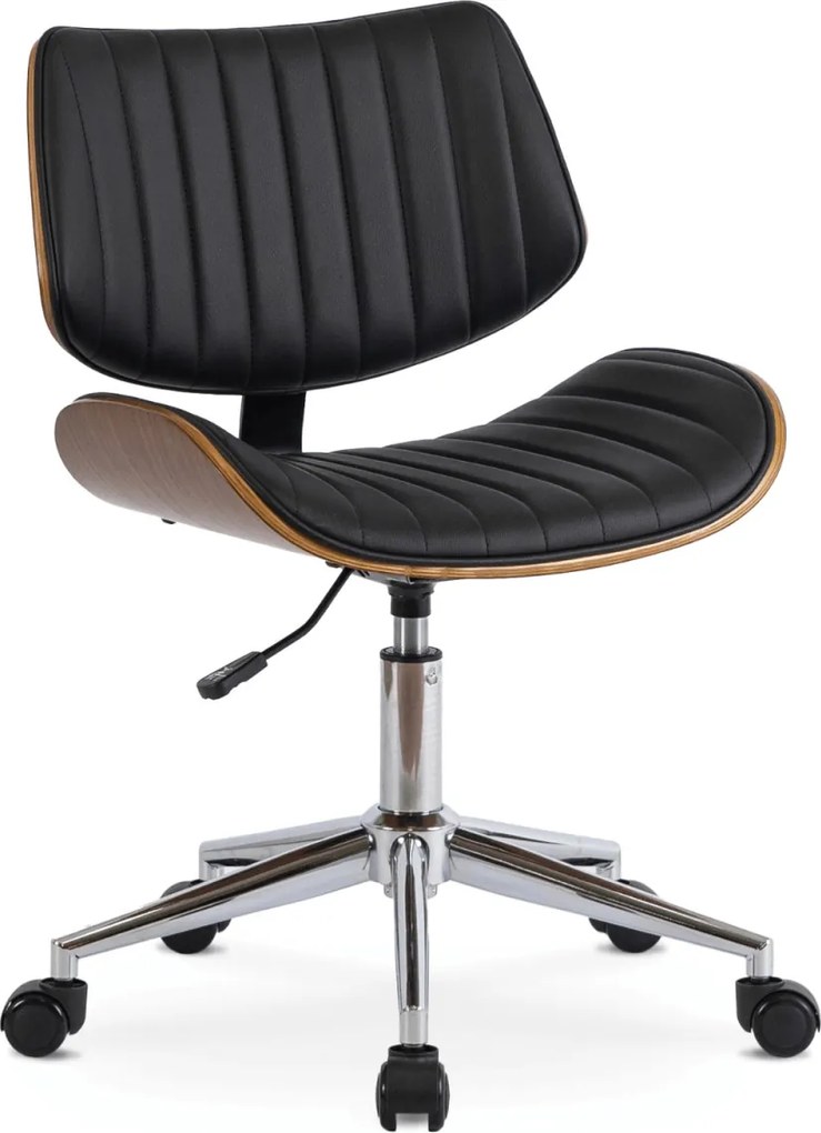 Forgószék fekete színben, műbőr kárpittal. TEKSAS