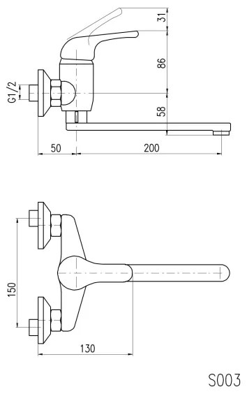 RAV Slezák SA001.5/23 - SAZAVA mosogató-/mosdócsaptelep, fényes króm