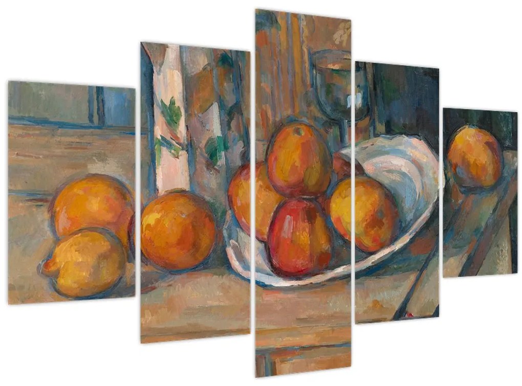 Kép - Paul Cézanne, Still Life with Milk Jug and Fruit, reprodukciók (150x105 cm)