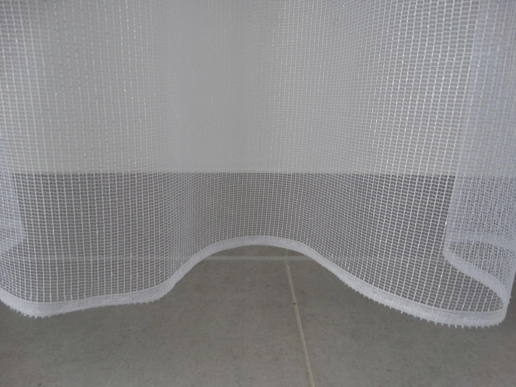 Mg Függöny Háló FEHÉR-ezüst 34933 400x160cm készre varrva Bt M