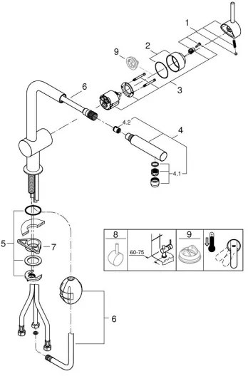 GROHE 32168000 - mosogató csaptelep A fényes króm