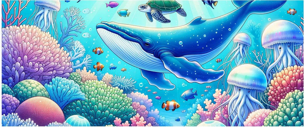 Kép – Víz alatti világ (120x50 cm)