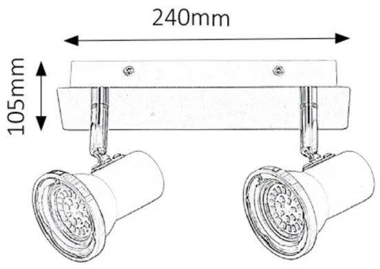 Rabalux 5498 - LED Fürdőszobai spotlámpa STEVE 2xGU10/4,5W/230V