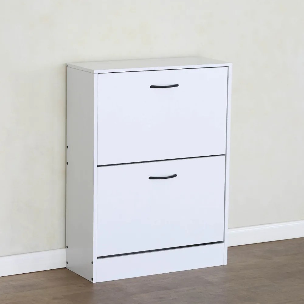 BOTNIX cipőtartó, 2 polc, fehér