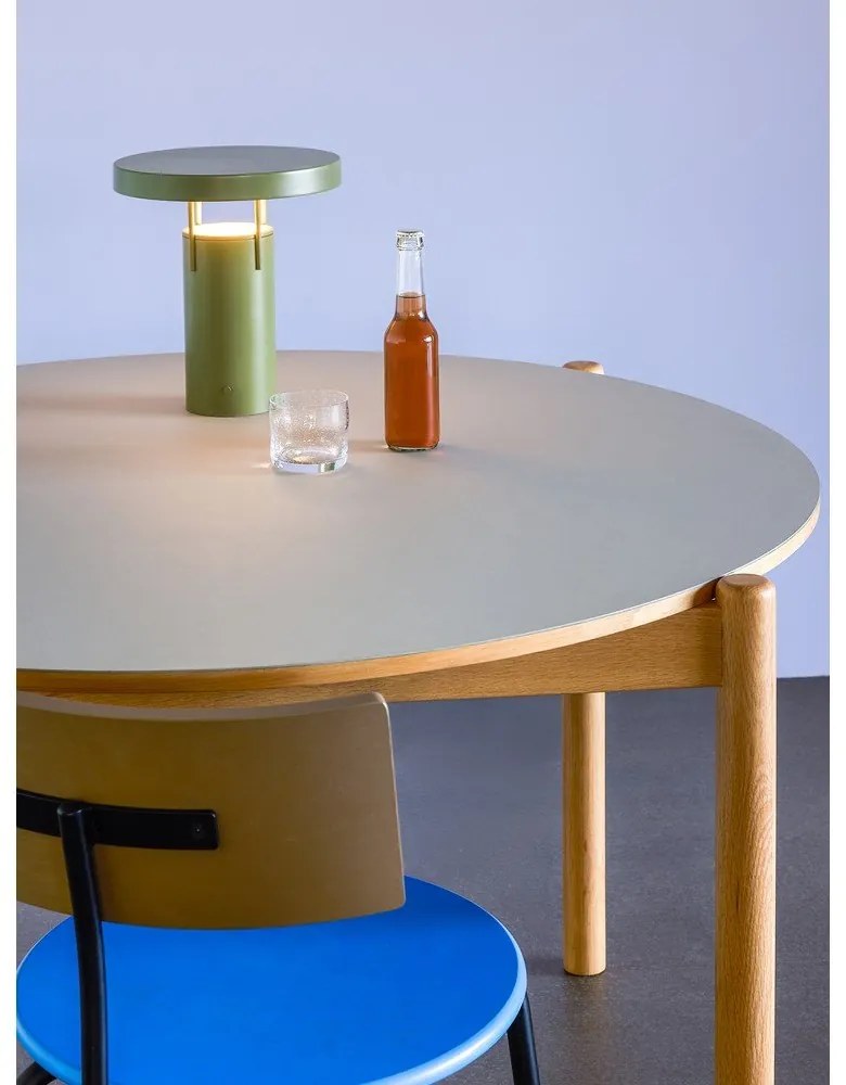 Tölgyfa kerek étkezőasztal ø 115 cm Oblique – Hübsch