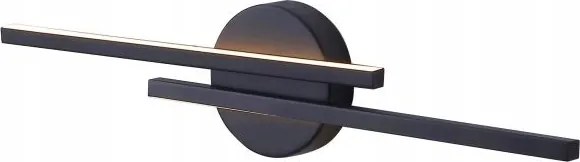 Fürdőszobai fali lámpa tükör 14W IP44 1540lm 4000K Alumínium Fekete