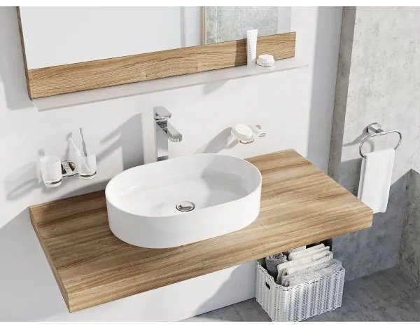 Ravak XJX01155001 - Ráültethető mosdó CERAMIC SLIM 55x37 cm kerámia/fehér