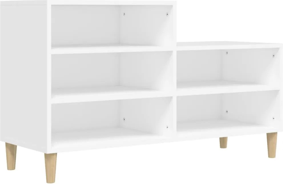 vidaXL fehér szerelt fa cipősszekrény 102x36x60 cm