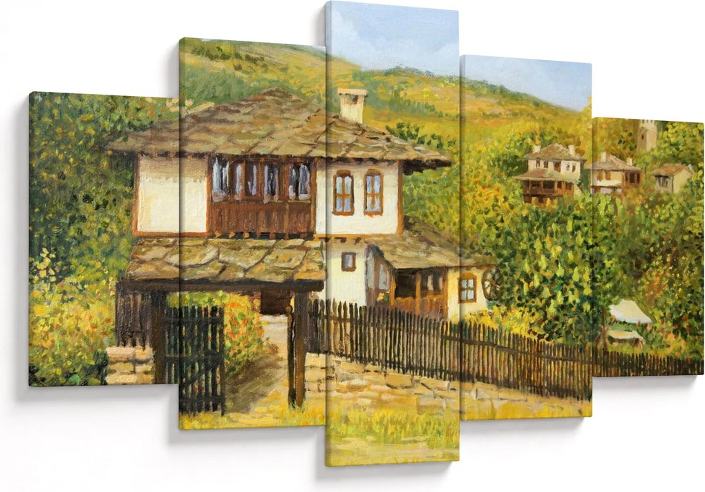 Kép - Házak nyáron (150x105 cm)