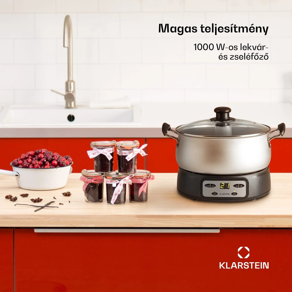Klarstein Jam Session, lekvárfőző üst, 1000 W, 2 automatikus program