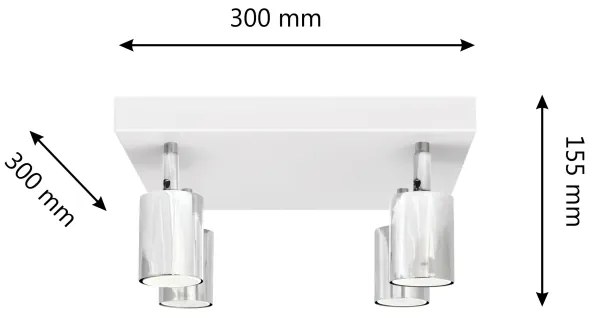 LED Spotlámpa TUNE 4xGU10/4,8W/230V matt króm/fehér