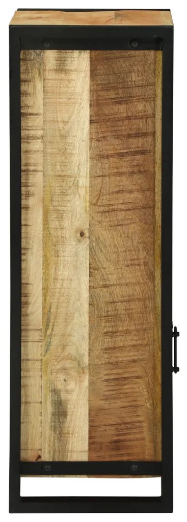 Fürdőszobai Fali Szekrény 40x30x90 cm Tömör Durva Fa Mangó