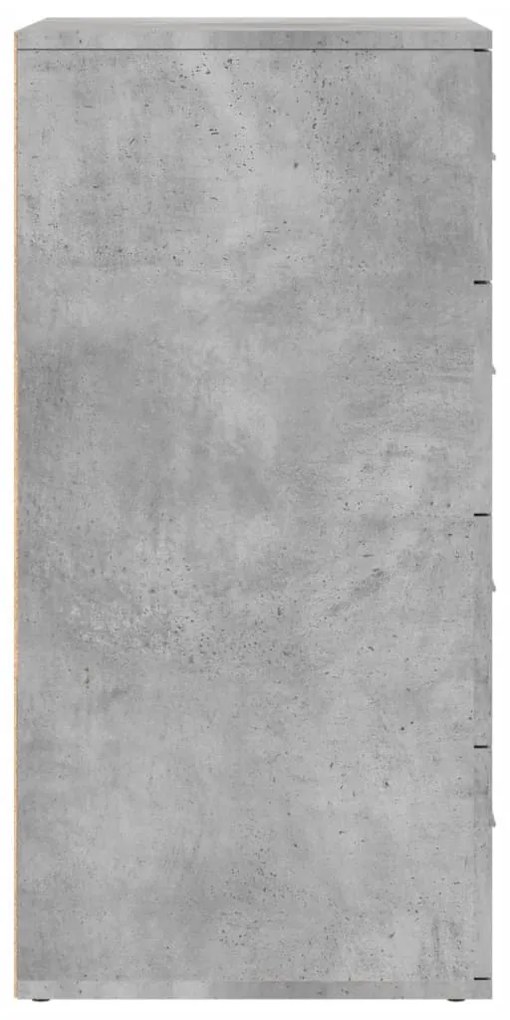 betonszürke szerelt fa tálalószekrény 60 x 39 x 80 cm