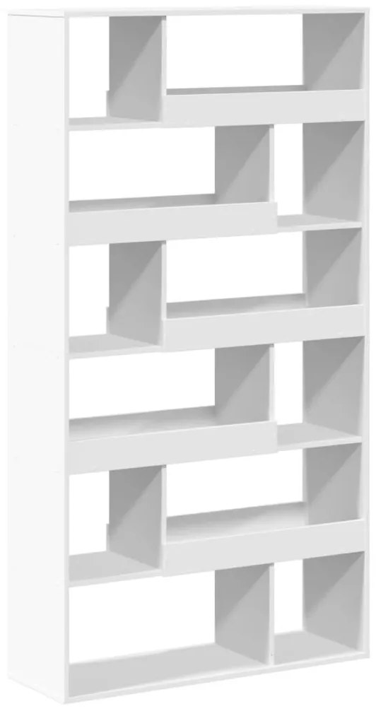 fehér szerelt fa könyvespolc 100 x 33 x 187,5 cm