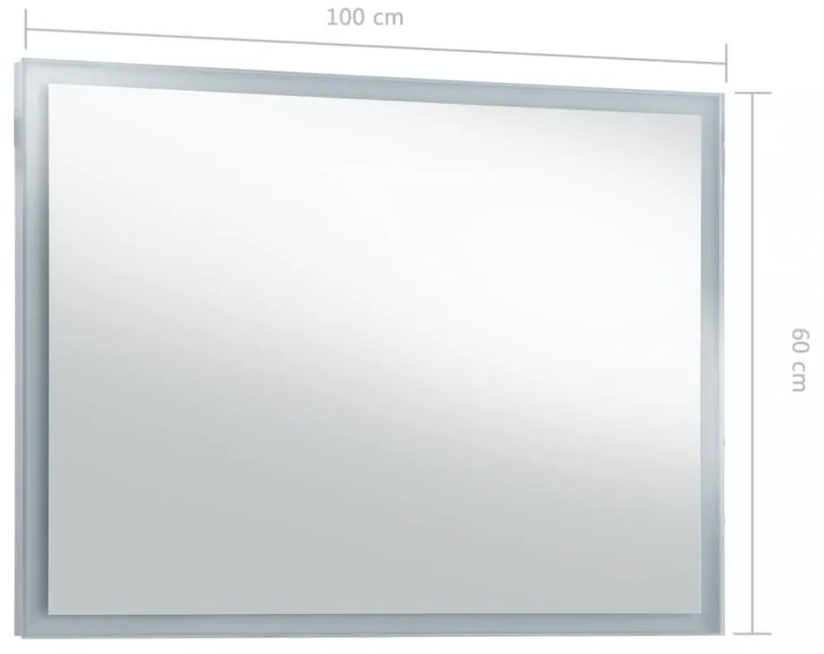 LED-es fürdőszobai falitükör 100 x 60 cm
