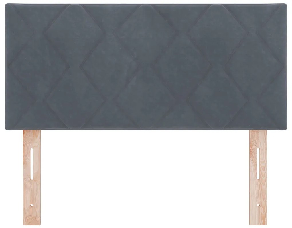 Fejtámla fejtámlával Sötétszürke 90 cm Bársony