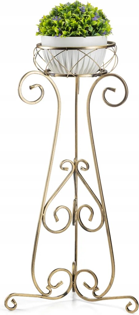 Fiorina arany virágtartó 96 cm Fém virágtartó állvány arany patinás 96 cm