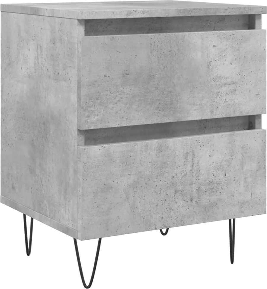 vidaXL betonszürke szerelt fa éjjeliszekrény 40x35x50 cm