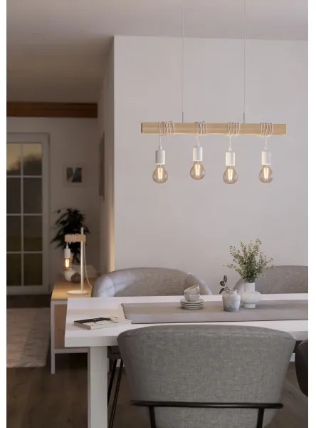 Eglo 43704 - TOWNSHEND kábeles csillár 4xE27/60W/230V