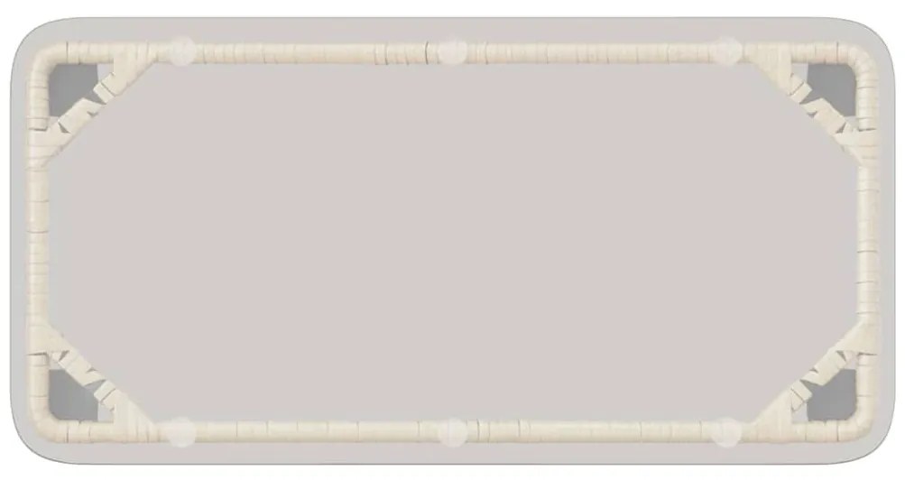 Kerti Asztal Természetes 80 x 40 x 45.5 cm Poli rattan
