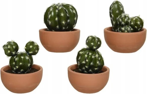 Műnövény Cserépben Mű Kaktusz 10,5CM