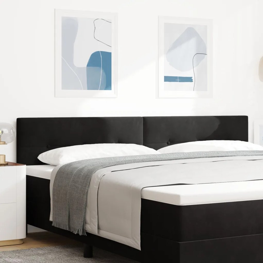Fejtámla Gombos Fekete 200 cm Velúr
