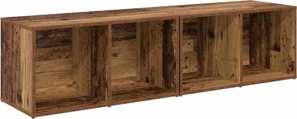 vidaXL TV szekrény garnitúra 2 pcs Öreg fa 37 x 35 x 72 cm Faanyag