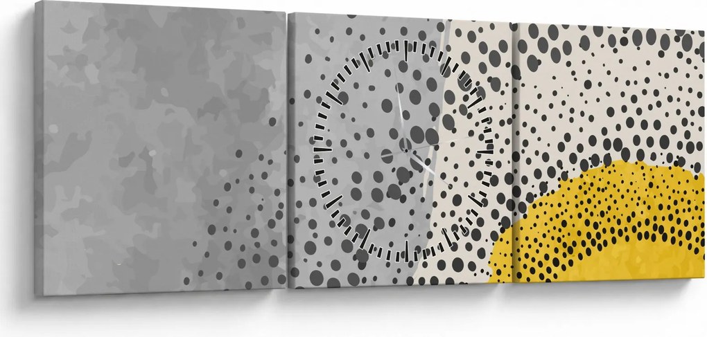 Kép - N⁰3 strand absztrakt festménye (órával) (90x30 cm)