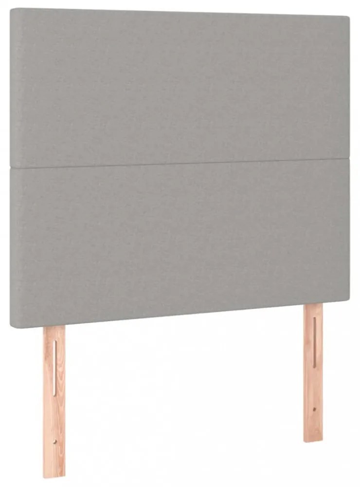 2 db világosszürke szövet fejtámla 100x5x78/88 cm