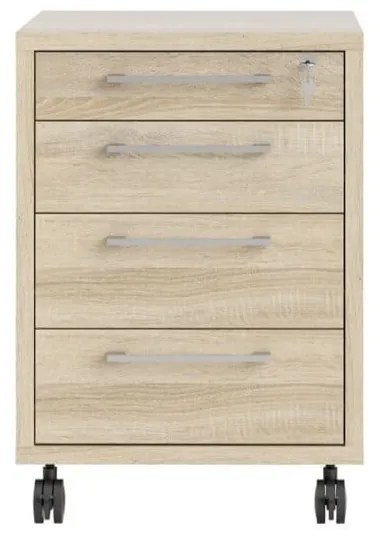 Natúr színű zárható szekrény tölgyfa dekorral 48x68 cm Prima – Tvilum