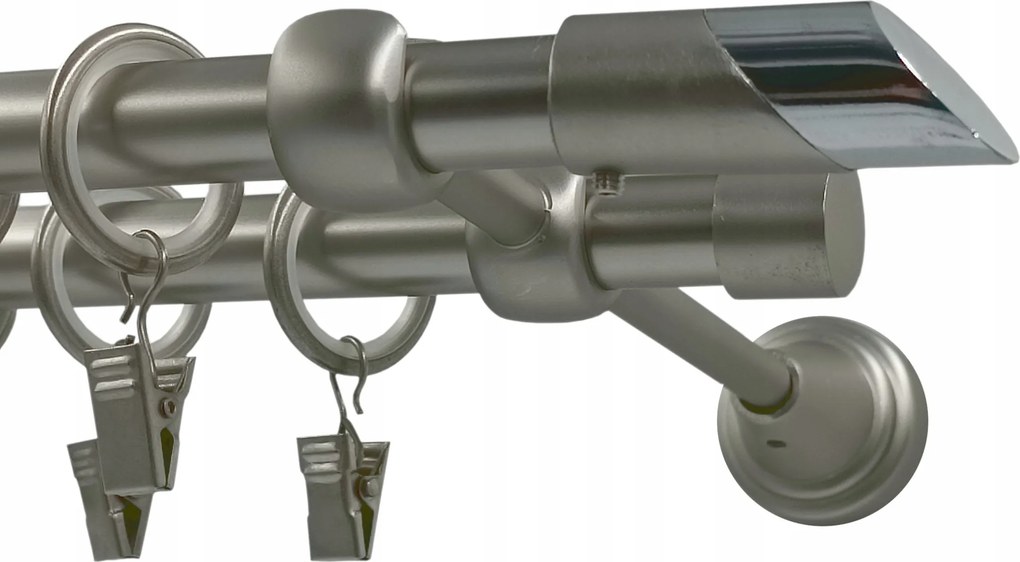 Fém Függönykarnis fi16+16 falco Szatén 140cm galvanizált