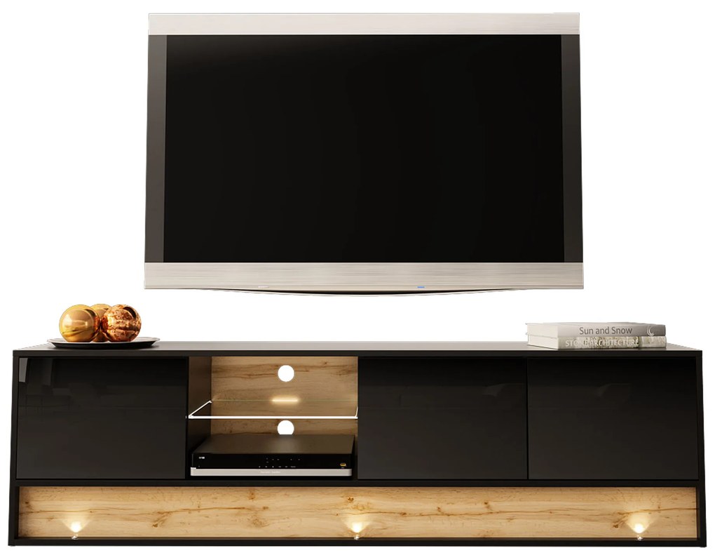 TV asztal/szekrény Gallina 180 (fekete). Akció -15%. 1057935