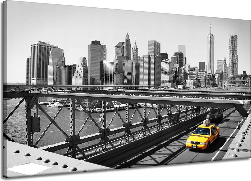 Canvas Kép Usa Építészet New York Taxi 120X70