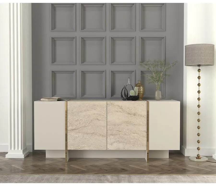 Konzolasztal Veyron - Travertine, Sandstone