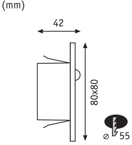 Paulmann 93133 - LED/1,2W Lépcsőmegvilágító érzékelővel EDGE 230V fehér