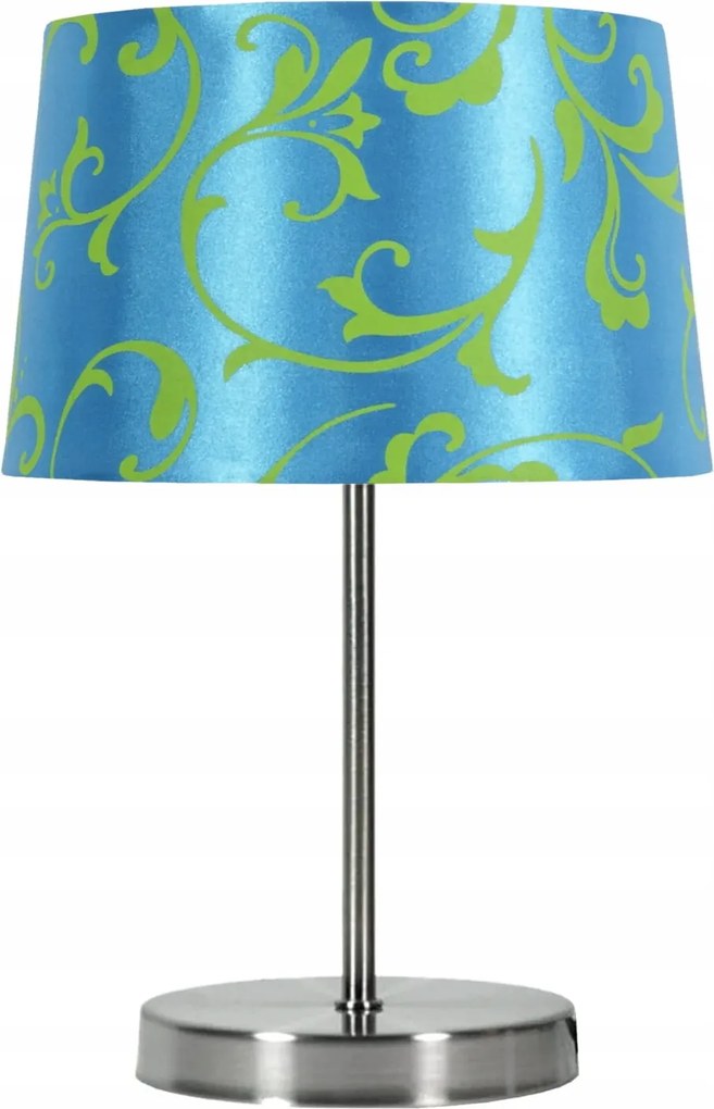 Candellux Arosa Asztali lámpa Króm Kék Fém Szövet E14 40W