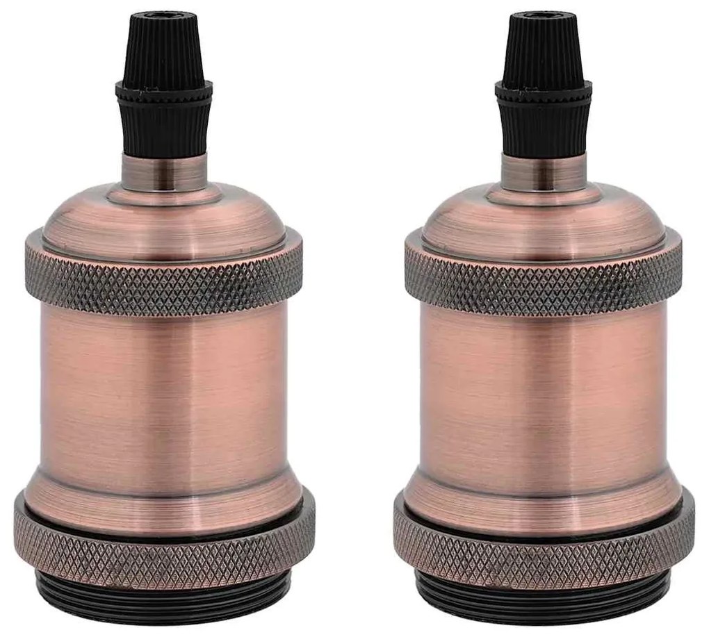 2 db vörös bronz lámpatartók E27