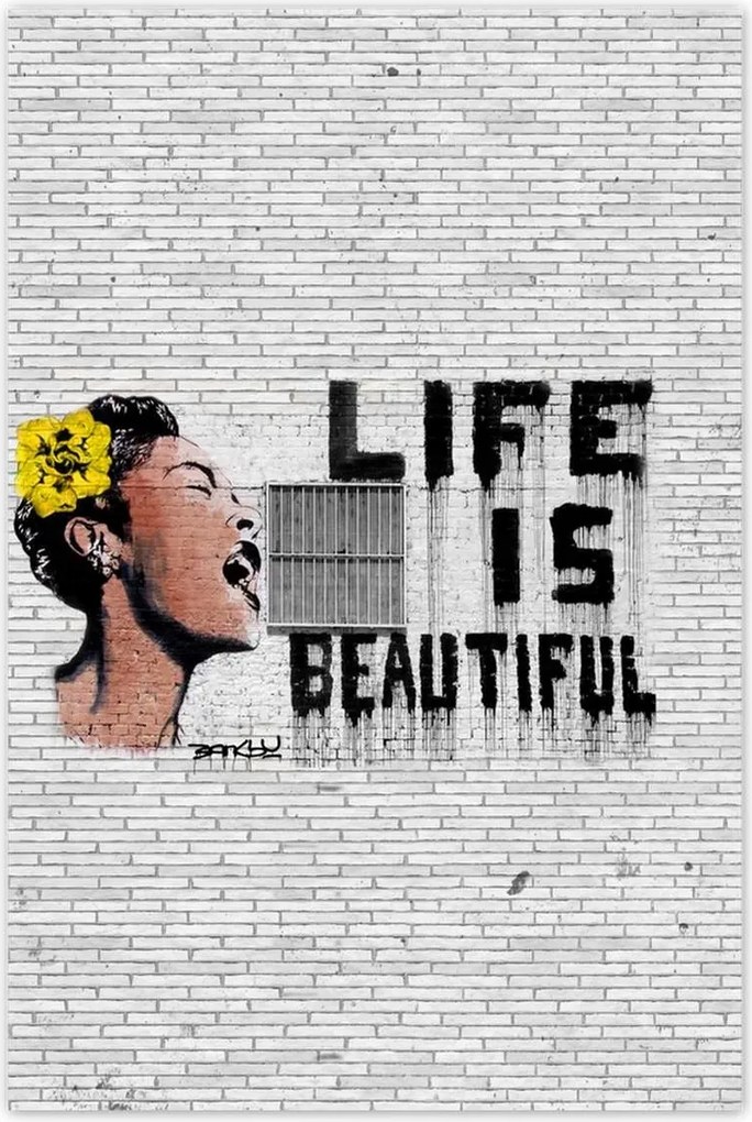 Poszterek 80x120 Banksy Life is beautiful