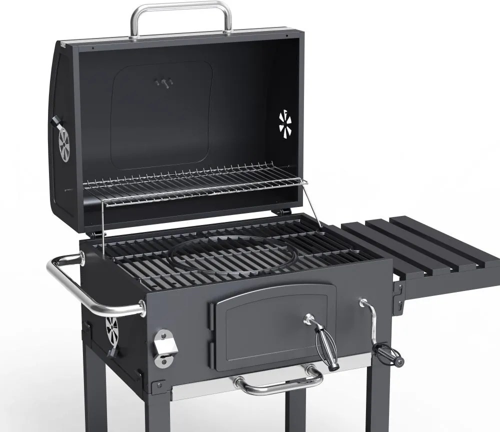 Multifunciós Avenberg GENIUS BBQ grill + öntöttvas rostély + öntöttvas grill lap + pizzakő