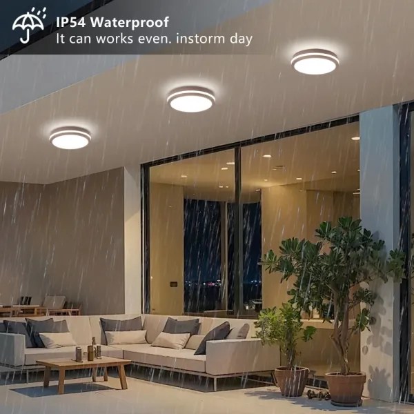 Brilagi - LED kültéri lámpa szenzorral BENE LED/24W/230V, átm. 26 cm, barna, IP54