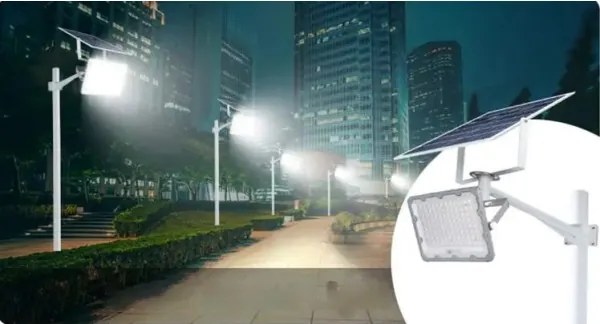 LED dimmelhető napelemes reflektor LED/50W/3,2V 5000K 6000 mAh IP65 fekete + távirányító