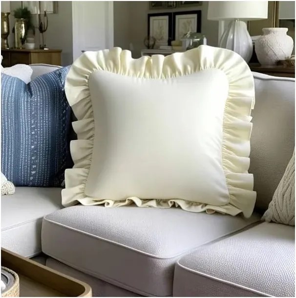 Pamutkeverék párnahuzat 40x40 cm Ruffled – Mila Home