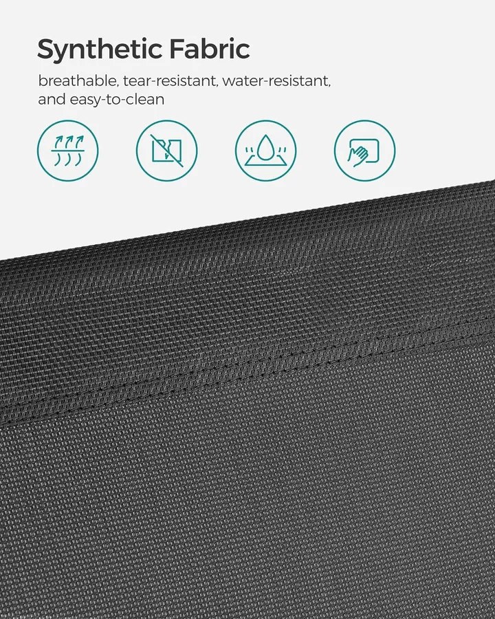 Összecsukható napozóágy napellenzővel 53 x 193 x 29,5 cm, 150 kg-ig terhelhető