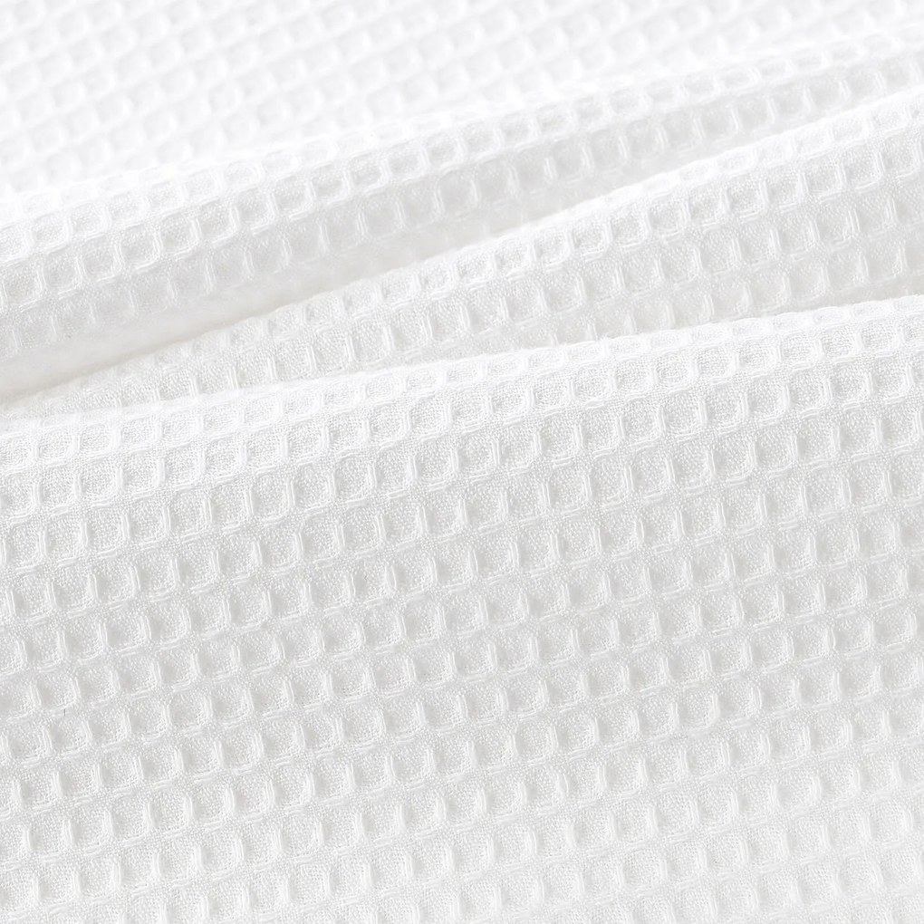 Goldea karácsonyi hímzett waffle konyharuha - adventi koszorú fehér alapon 50 x 70 cm