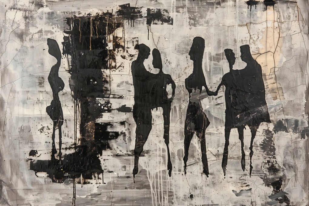 Poszter 30x20cm Szürke emberek