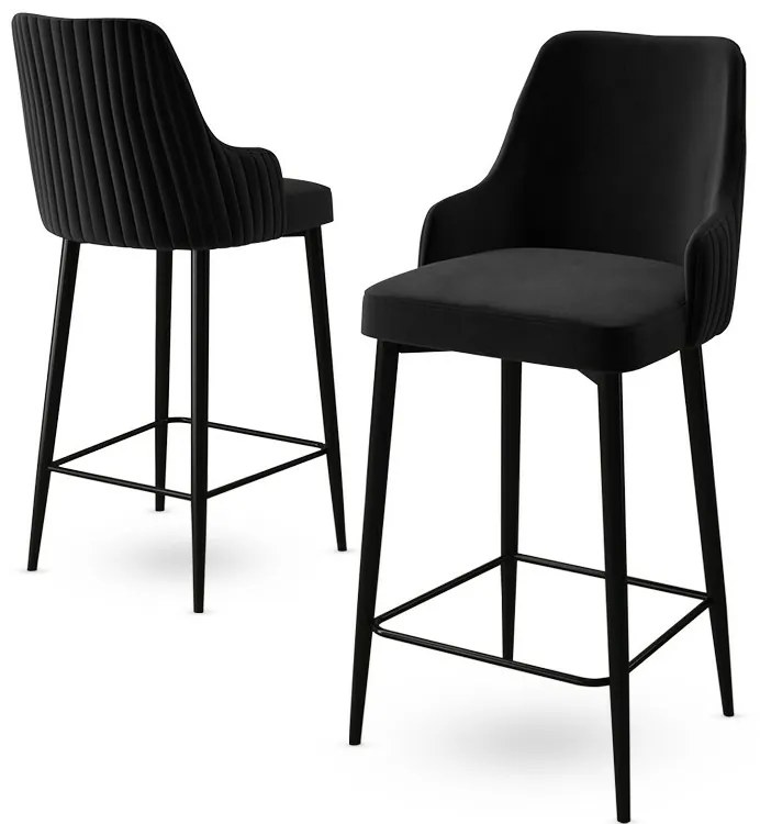 Enox Black bárszék szett, 2 db